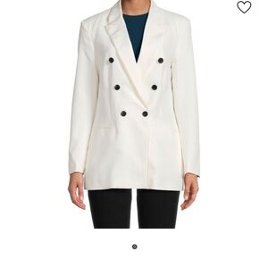 DKNY Peak Lapel Double Breasted Blazer